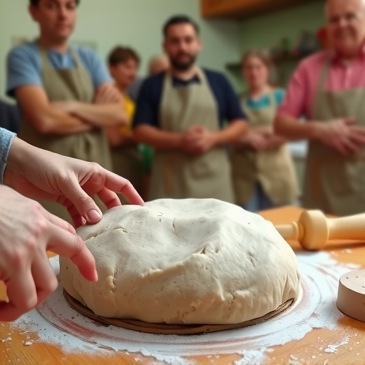Hände kneten Seitan